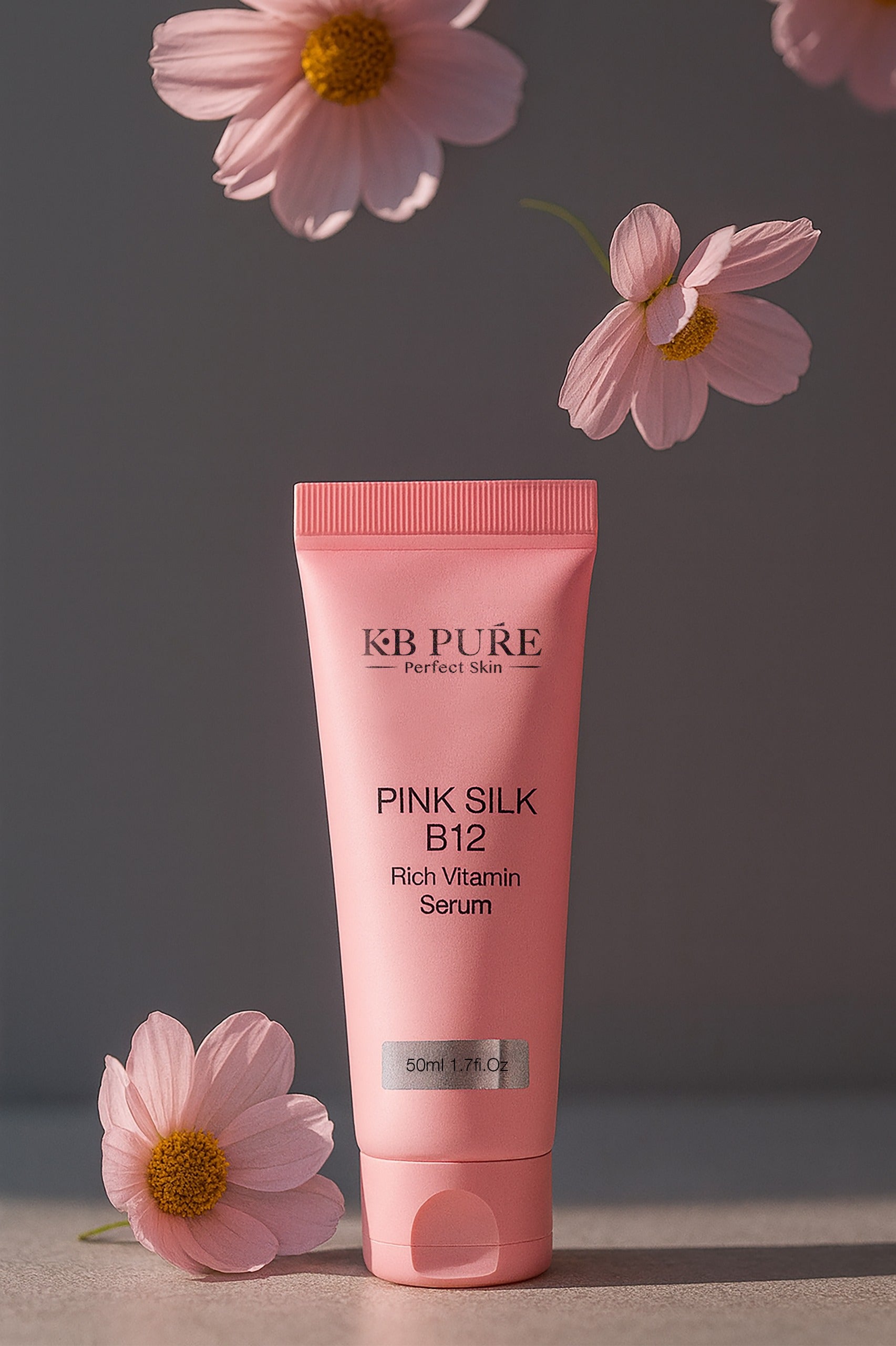 Pink silk serum